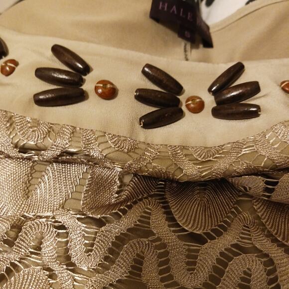 Hale Bob Gold Woven Knit Boatneck Dress NWOT - Picture 16 of 16